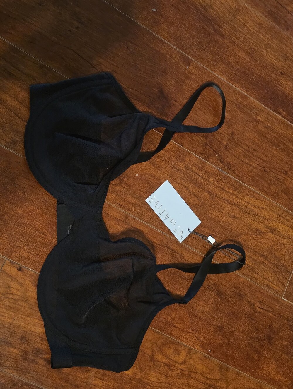 Negative Underwear Black Sheer Underwire Bra